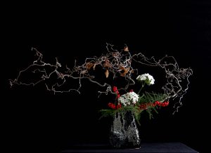Ikebana vincitore del concorso Sogetsu