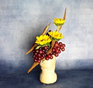 Ikebana ispirato ai lavori di Giuseppe Carta